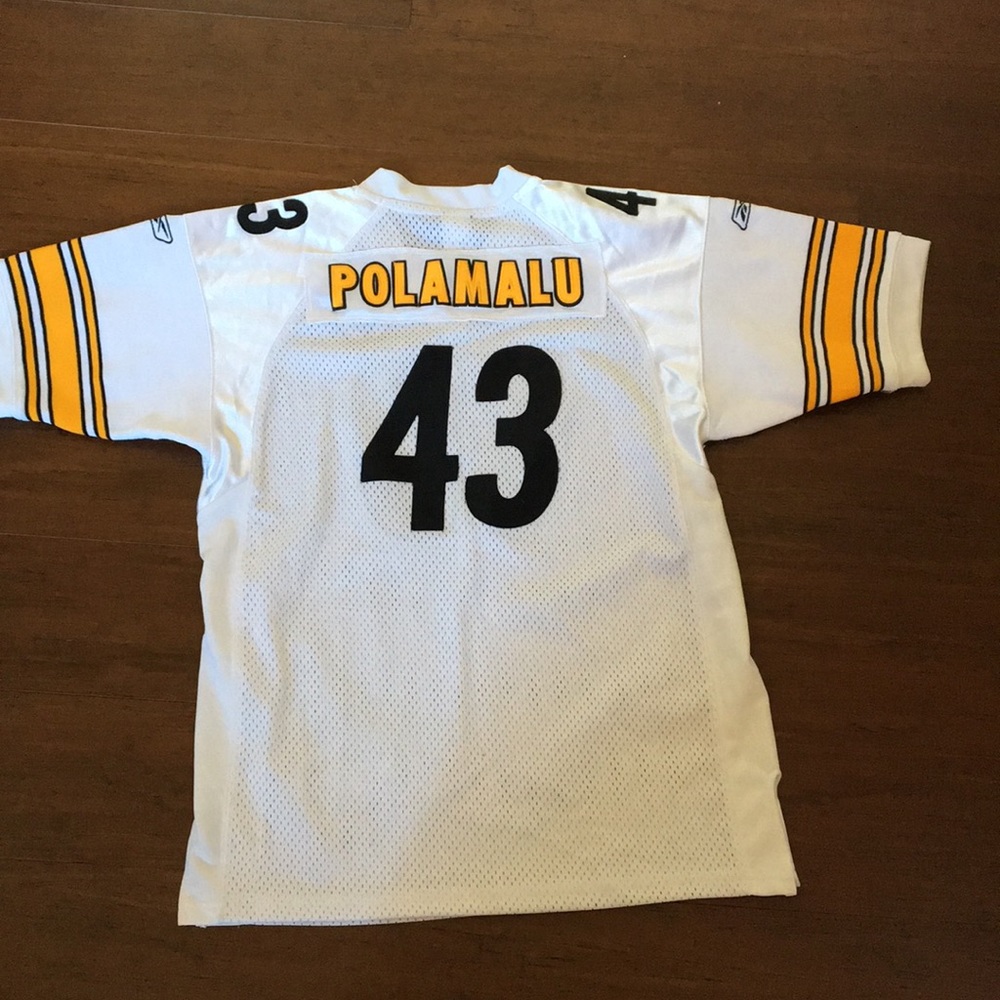 PITTSBURGH STEELERS TROY POLAMALU #43 YOUTH JERSEY - Picture 4 of 5